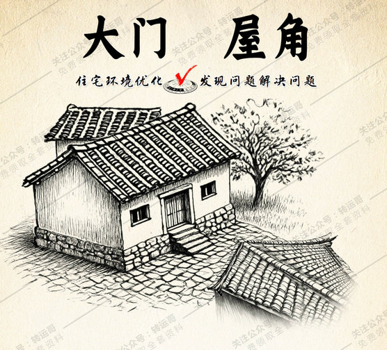 大门对屋脊