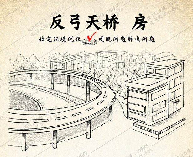 反弓天桥对房