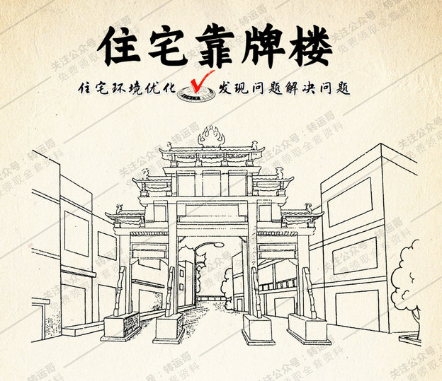 住宅靠近牌坊楼