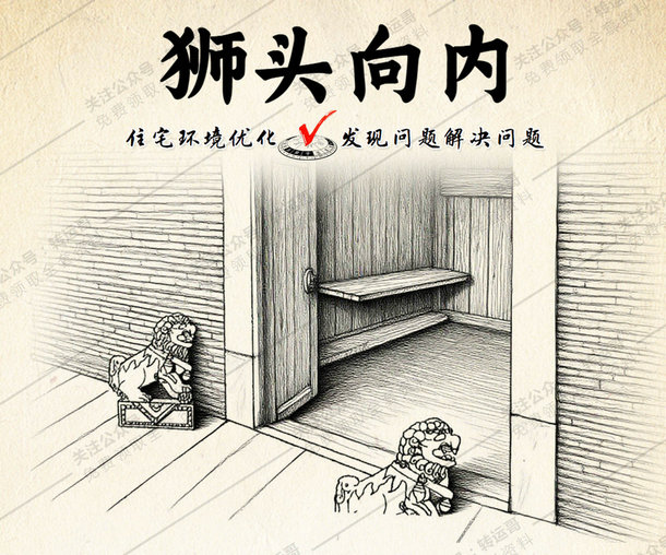 狮头向内