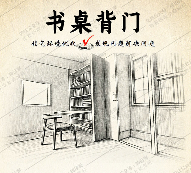 书桌背门