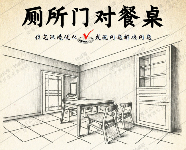 厕所门冲餐桌