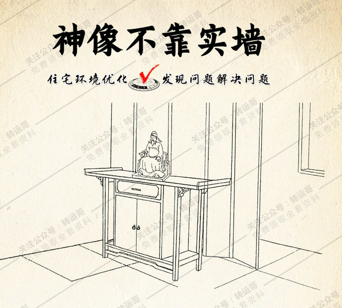 神像不靠实墙